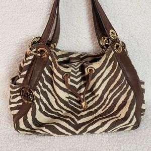 Michael Kors Tan/Brown Zebra print bag